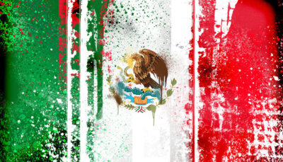 678846  mexican flag paint p