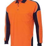 HI VIS L/S ARM PANEL POLO